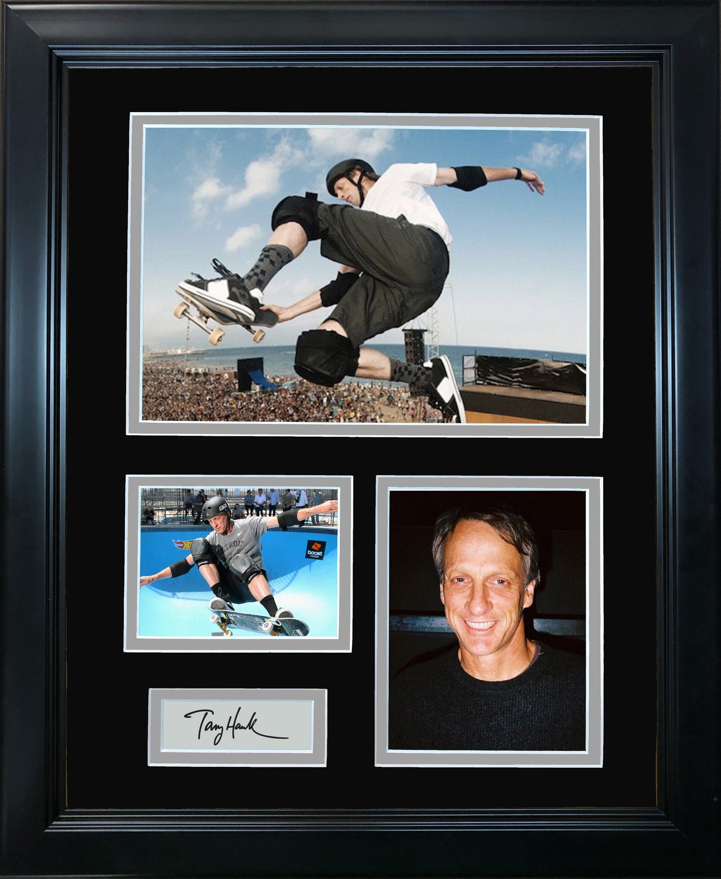 Framed Tony Hawk Facsimile Laser Engraved Signature Auto 11"x14" Photo Sig Collage