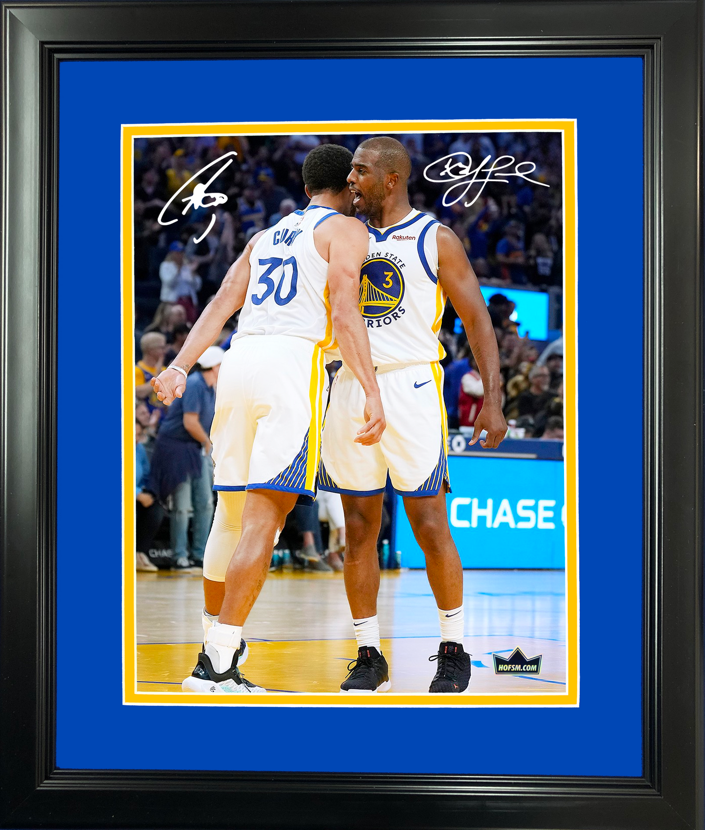 Framed Stephen Curry & Chris Paul Dual Facsimile Laser Engraved Signature Auto 11"x14"Basketball Photo HOFSM Holo