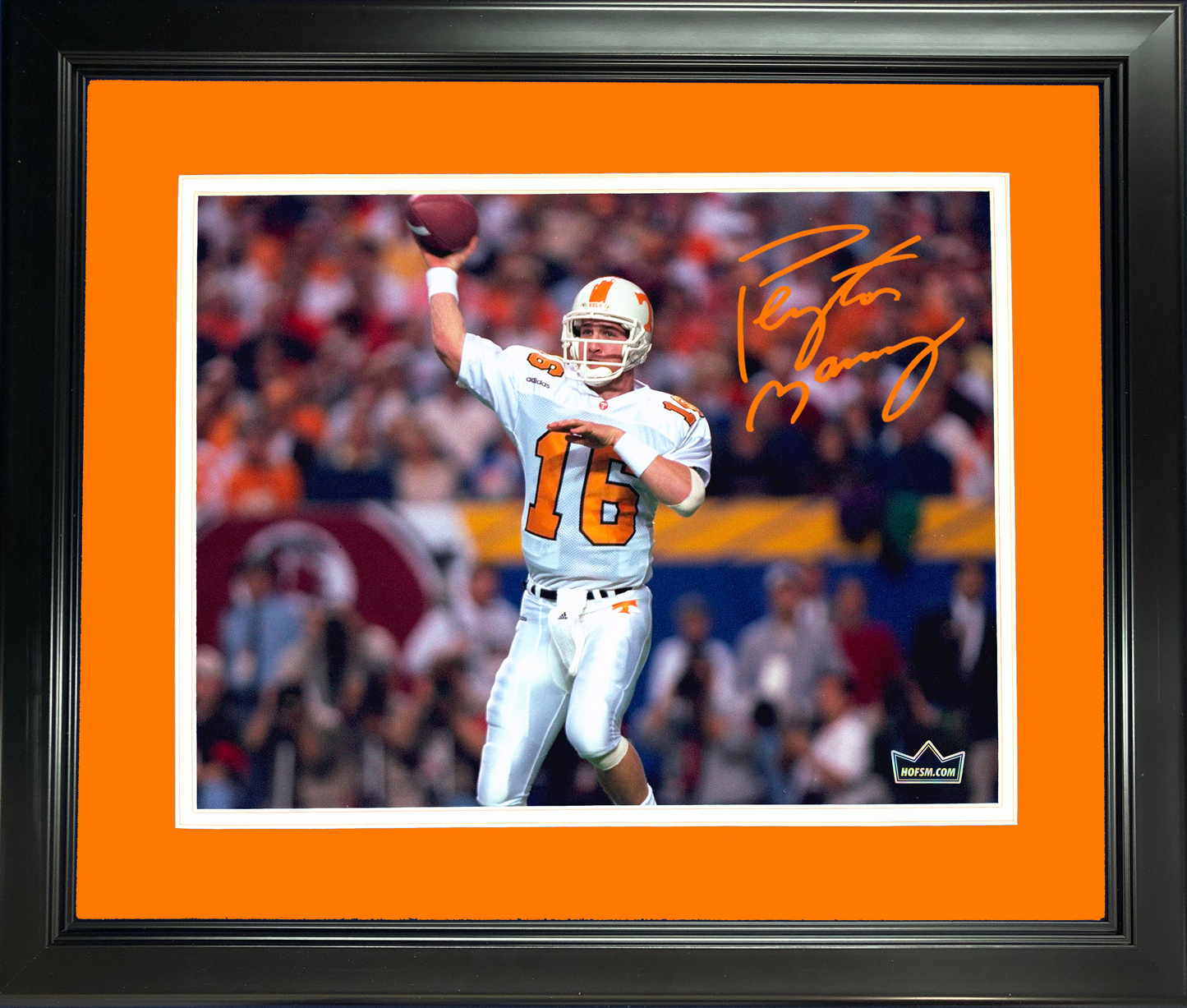 Framed Peyton Manning Facsimile Laser Engraved Signature Auto Tennessee Volunteers 11"x14" College Football Photo HOFSM Holo