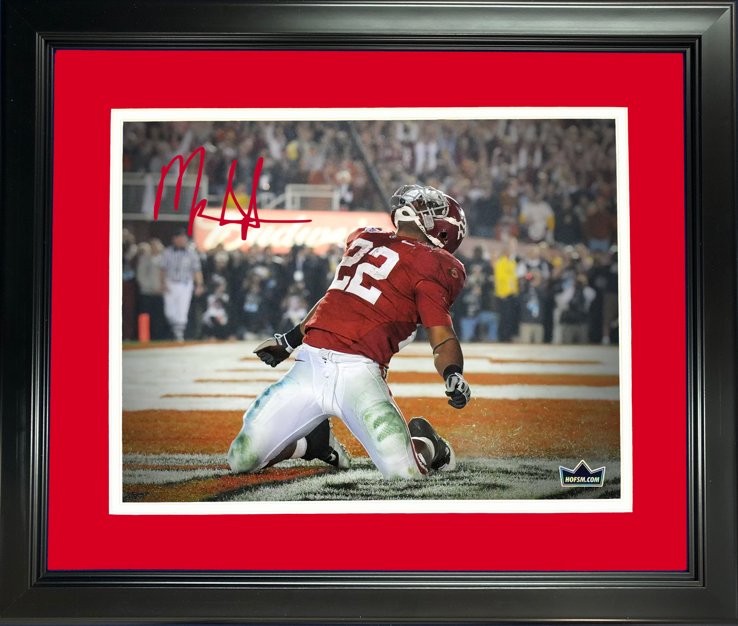 Framed Mark Ingram Jr. Facsimile Laser Engraved Signature Auto Alabama Crimson Tide 11"x14" College Football Photo HOFSM Holo