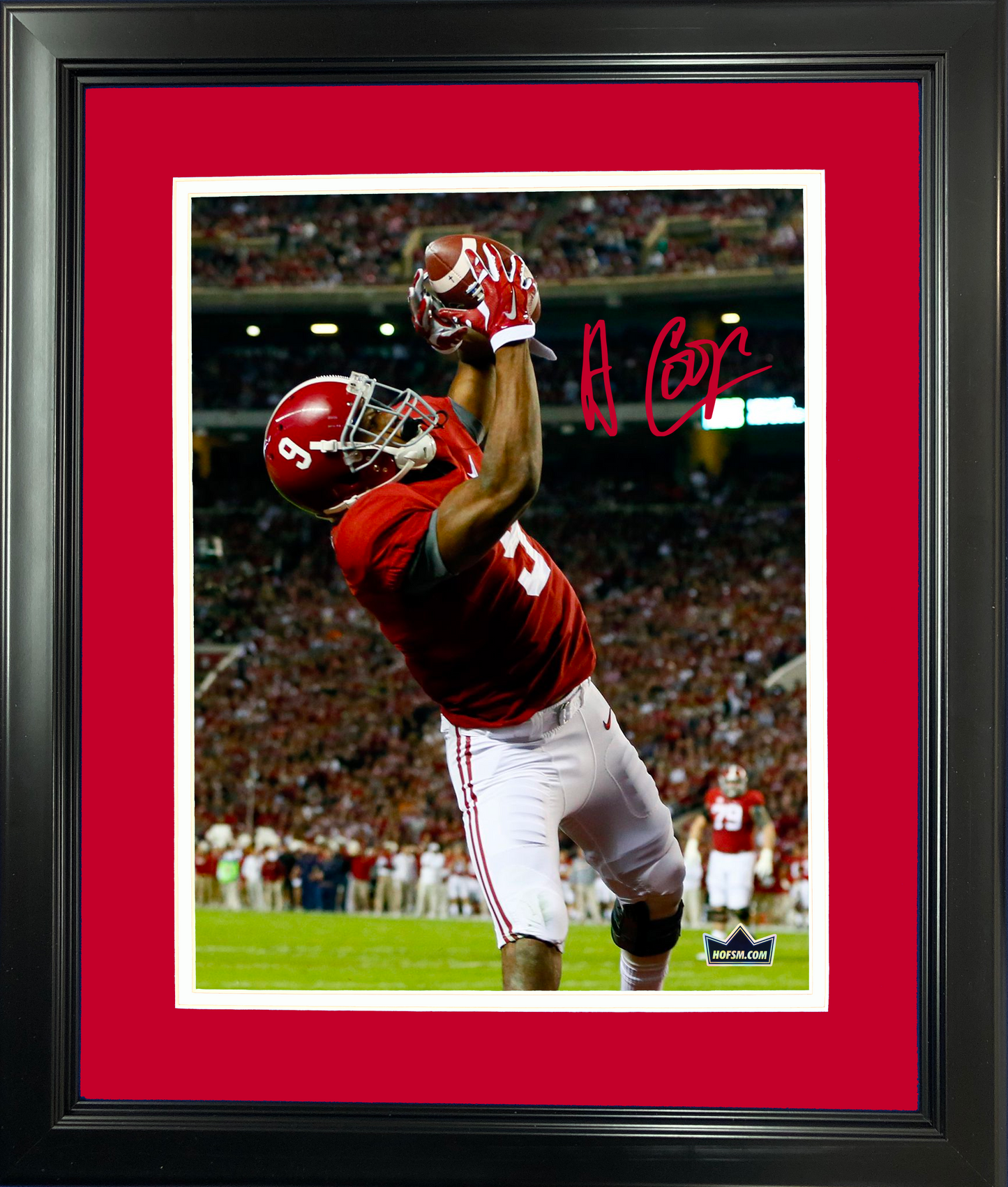 Framed Amari Cooper Facsimile Laser Engraved Signature Auto Alabama Crimson Tide 11"x14" College Football Photo HOFSM Holo