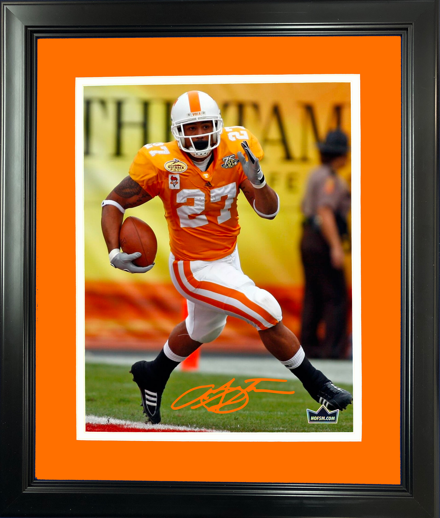 Framed Arian Foster Facsimile Laser Engraved Signature Auto Tennessee Volunteers 11"x14"College Football Photo HOFSM Holo