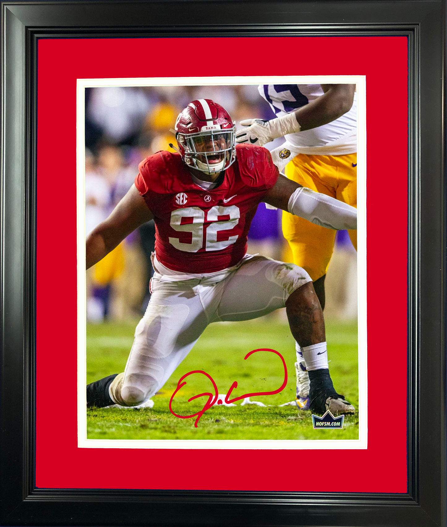 Framed Quinnen Williams Facsimile Laser Engraved Signature Auto Alabama Crimson Tide 11"x14"College Football Photo HOFSM Holo