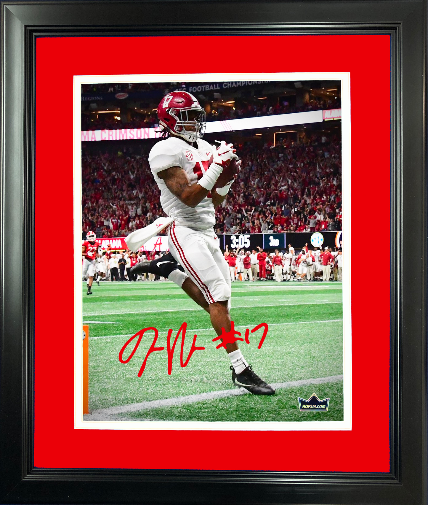 Framed Jaylen Waddle Facsimile Laser Engraved Signature Auto Alabama Crimson Tide 11"x14" College Football Photo HOFSM Holo