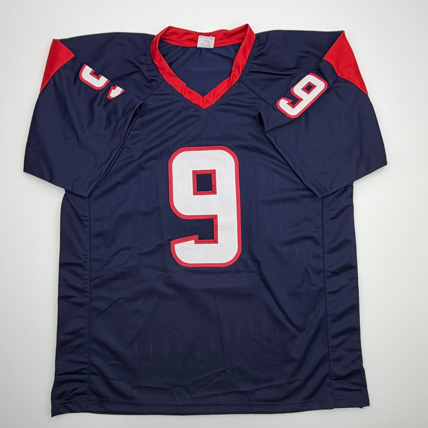 Autographed/Signed Brevin Jordan Houston Blue Football Jersey Beckett BAS COA