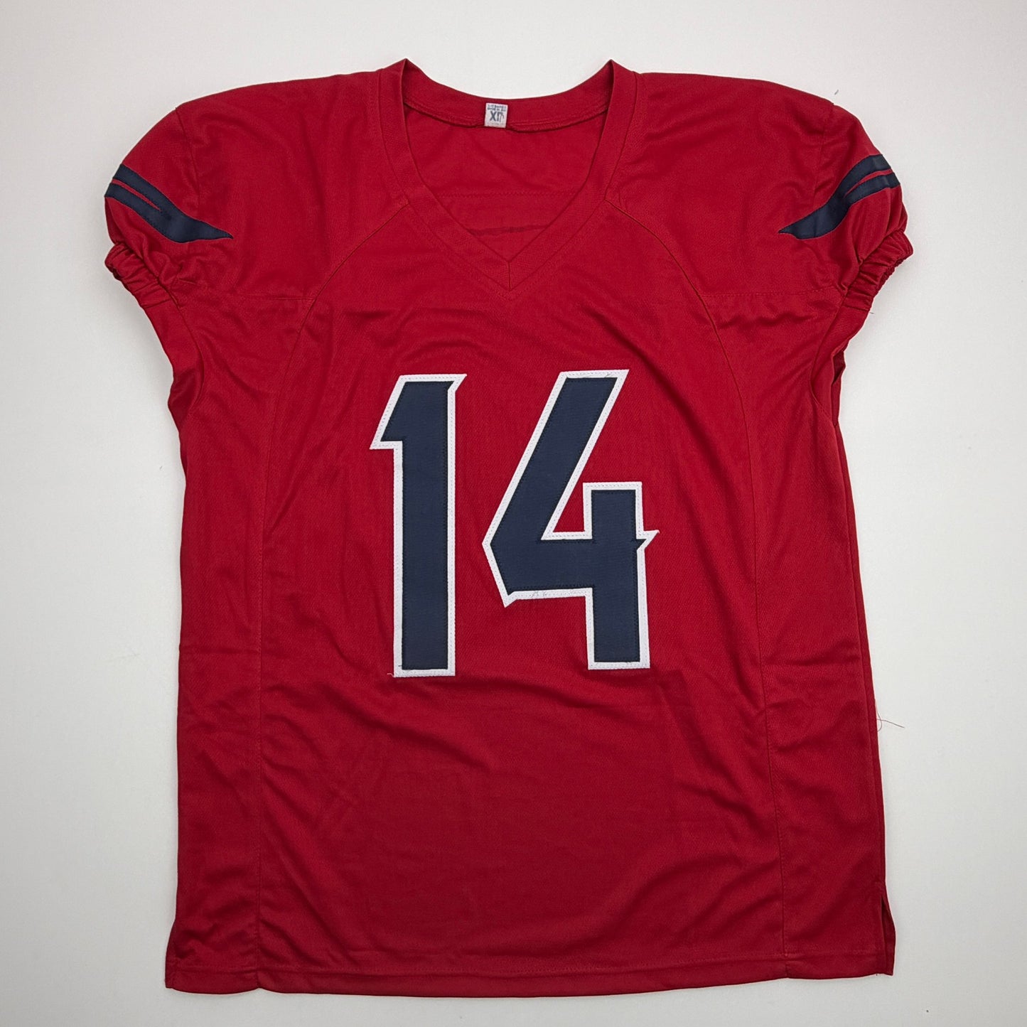 Autographed/Signed Jaylin Noel Houston Red Pro Cut Football Jersey JSA COA