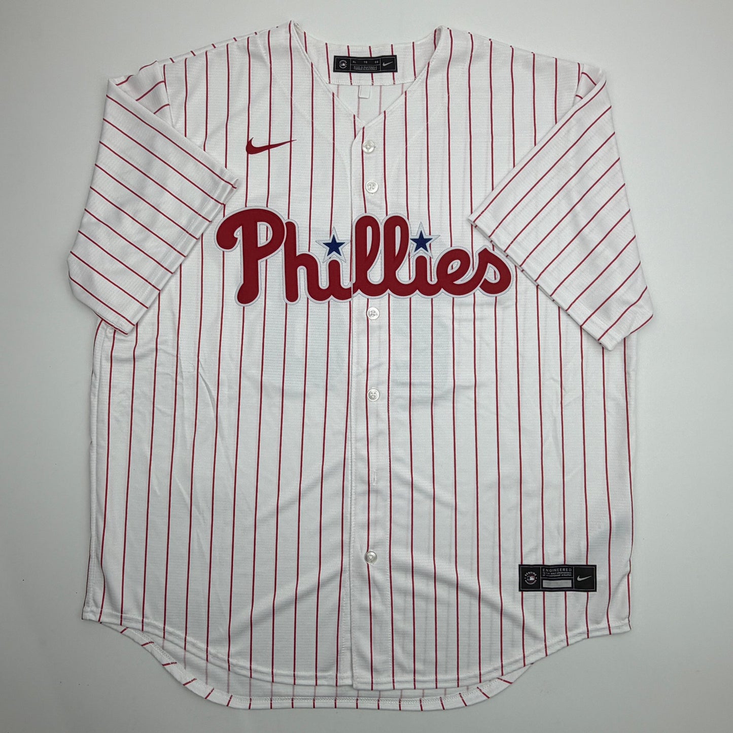 Autographed/Signed Alec Bohm Philadelphia Phillies Pinstripe Authentic Baseball Jersey Fanatics & MLB COA