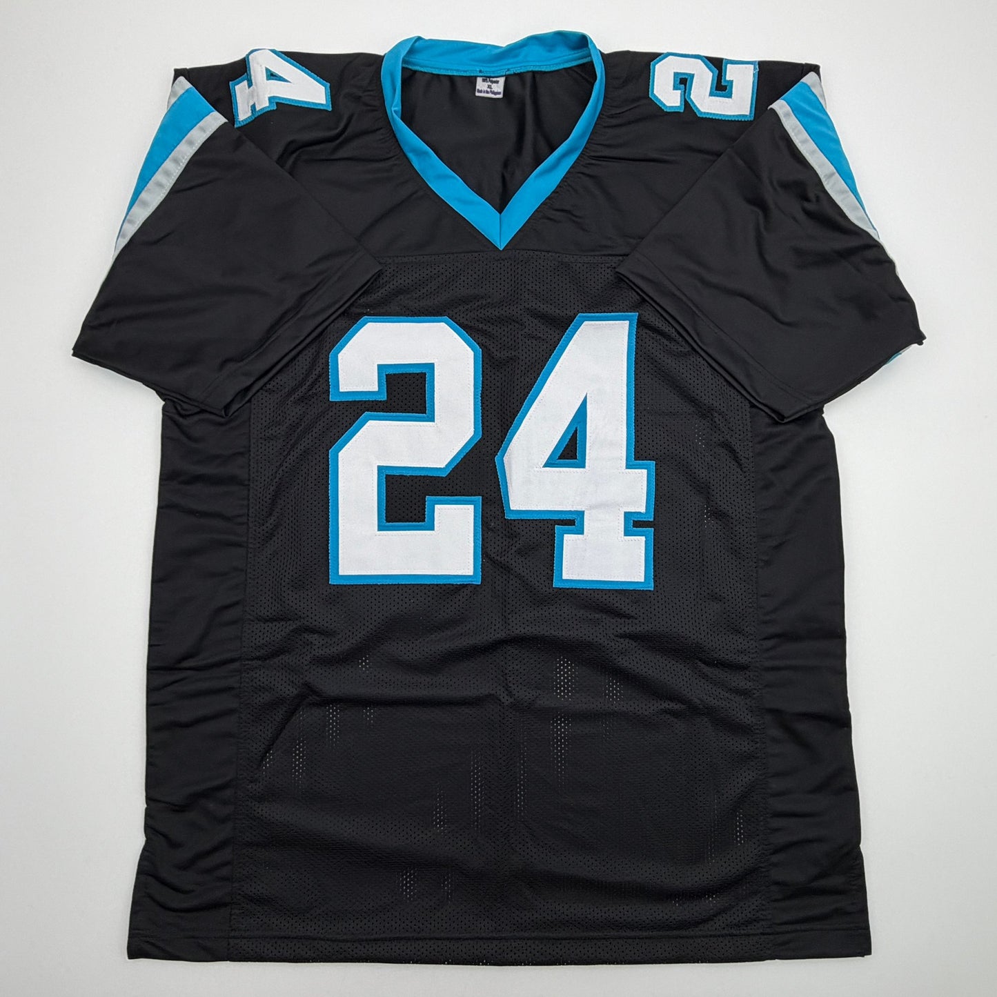 Autographed/Signed Jonathon Brooks Carolina Black Football Jersey JSA COA