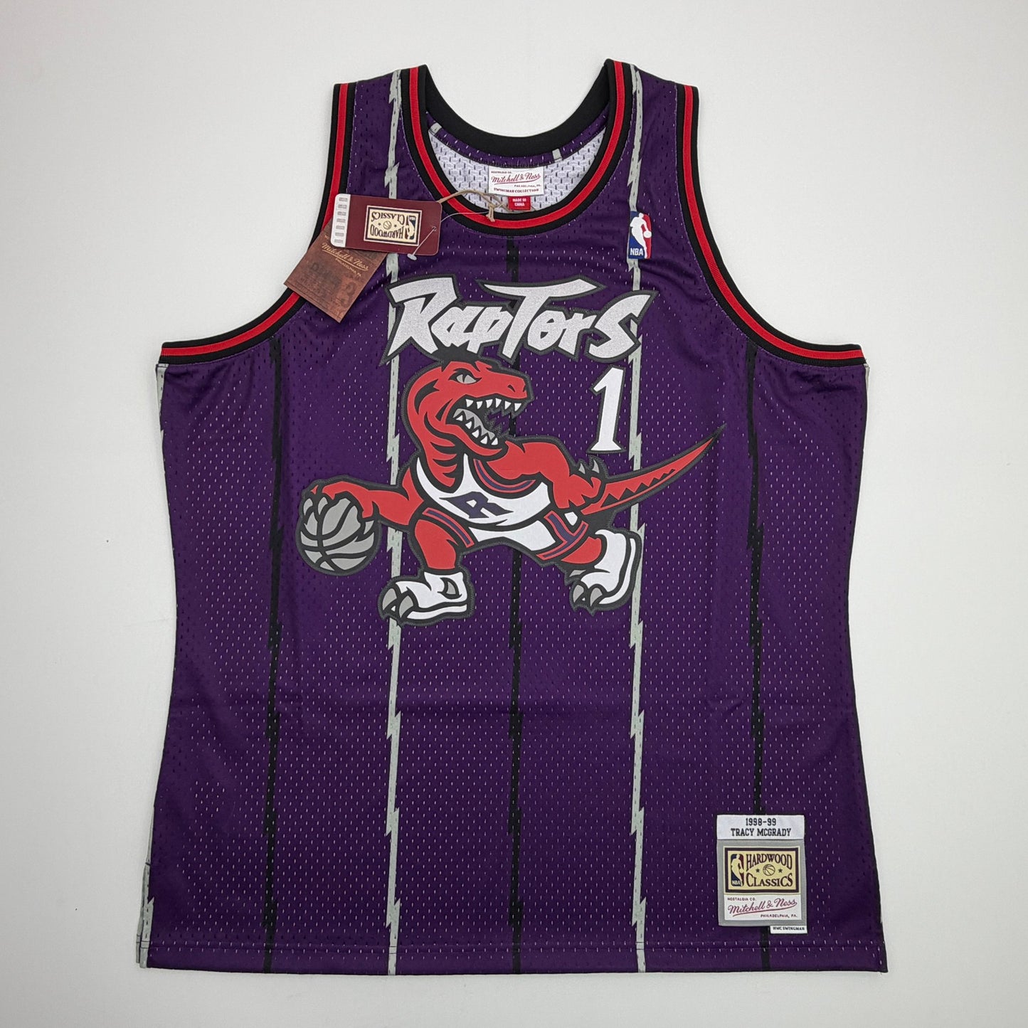 Autographed/Signed Tracy McGrady Toronto Raptors Purple Mitchell & Ness Authentic Basketball Jersey Fanatics COA