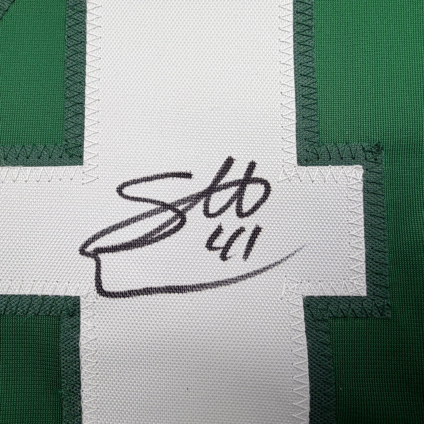Autographed/Signed Scott Wedgewood Colorado Green St. Patrick's Day Hockey Jersey Beckett BAS COA