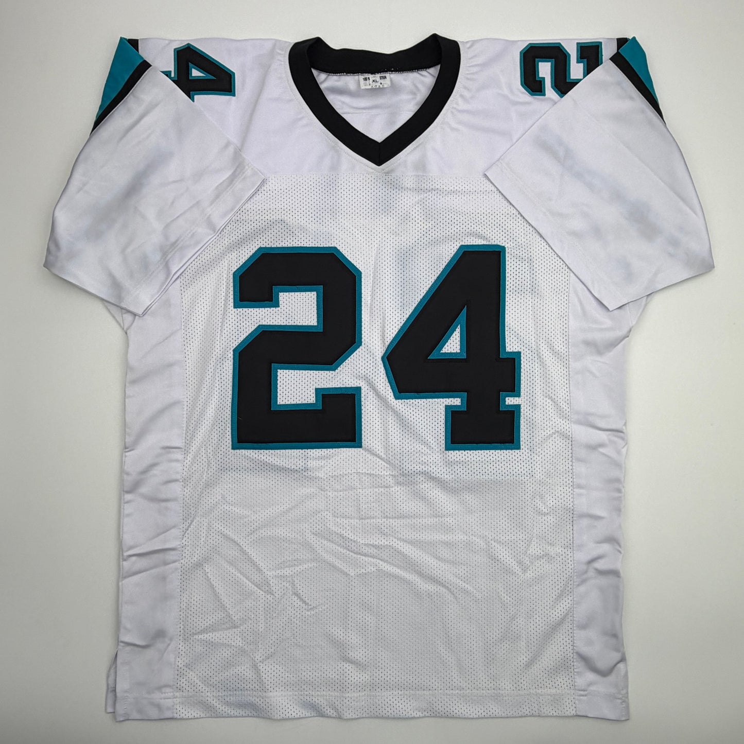 Autographed/Signed Josh Norman Carolina White Football Jersey JSA COA