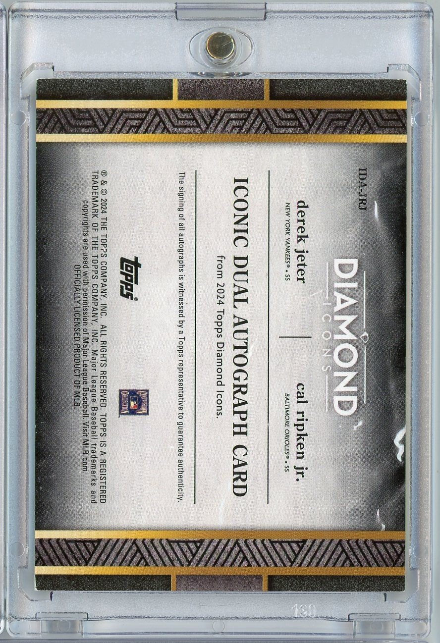 2024 Topps Diamond Icons Derek Jeter Cal Ripken Jr #IDAJRC /25 Iconic Dual Autograph Baseball Card