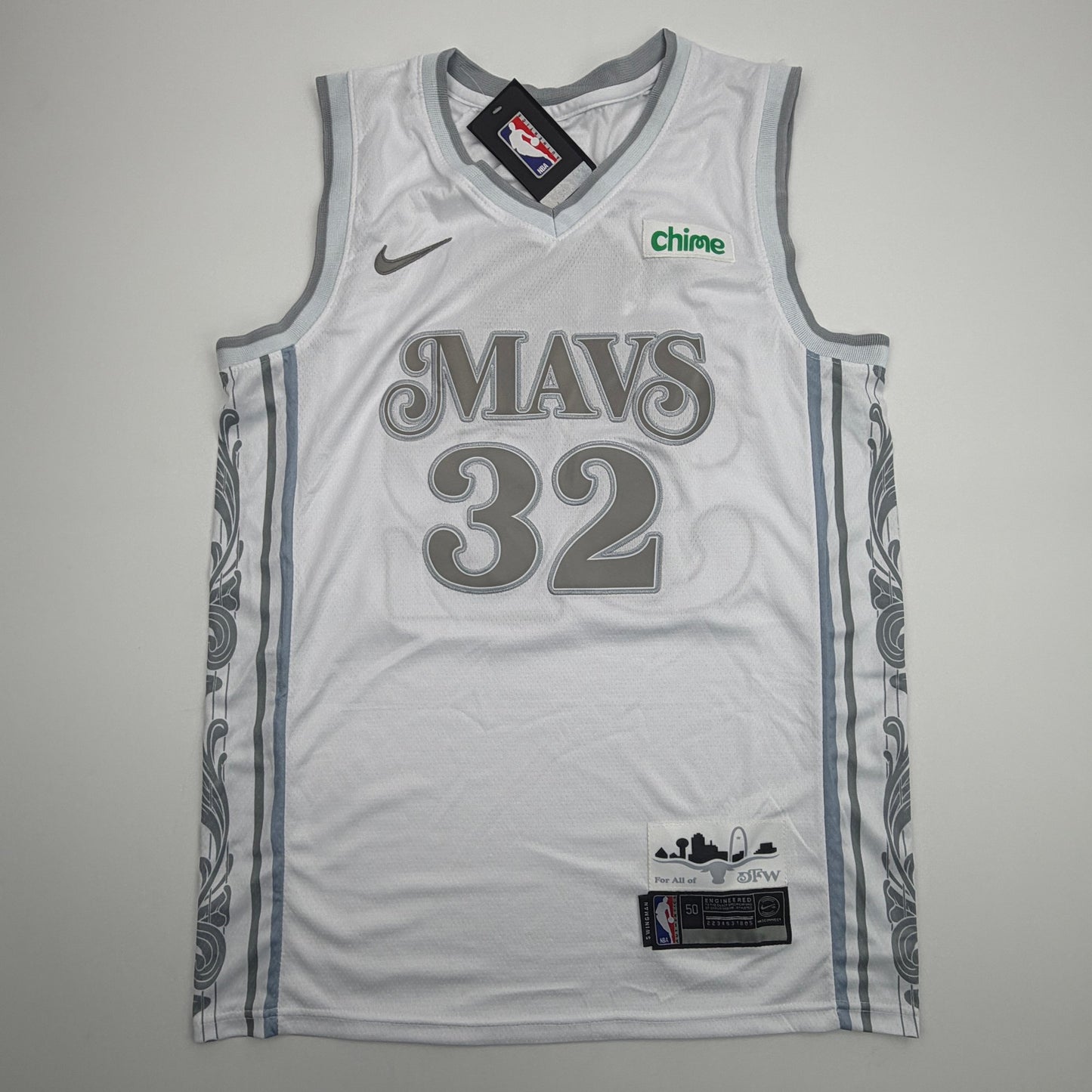 Autographed/Signed Cooper Flagg Dallas Mavericks White City Edition Authentic Basketball Jersey PSA/DNA COA