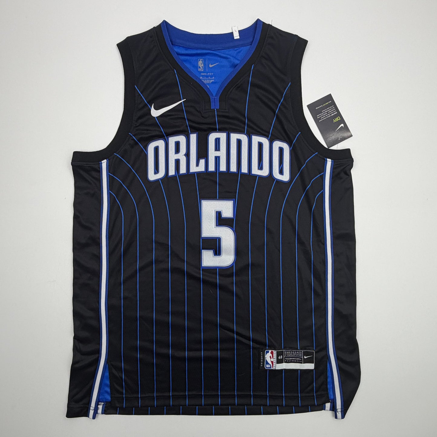 Autographed/Signed Paolo Banchero Orlando Magic Black Authentic Basketball Jersey PSA/DNA COA