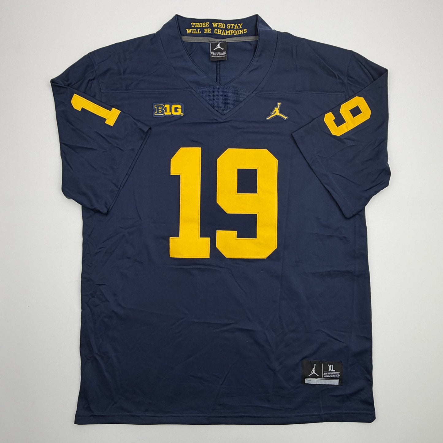 Autographed/Signed Bryce Underwood Michigan Blue College Football Jersey JSA COA