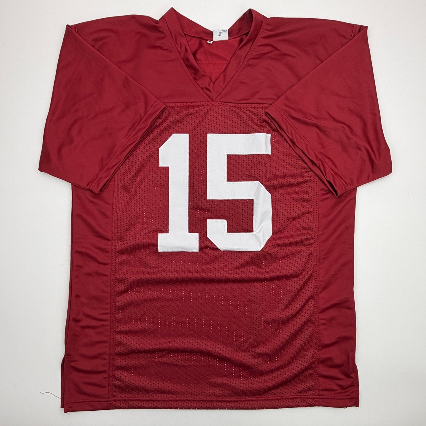 Autographed/Signed Tyler Ty Simpson Alabama Red College Football Jersey Beckett BAS COA