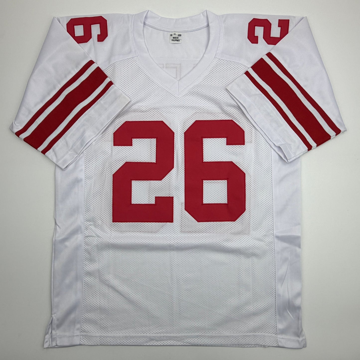 Autographed/Signed Devin Singletary New York White Football Jersey Beckett BAS COA
