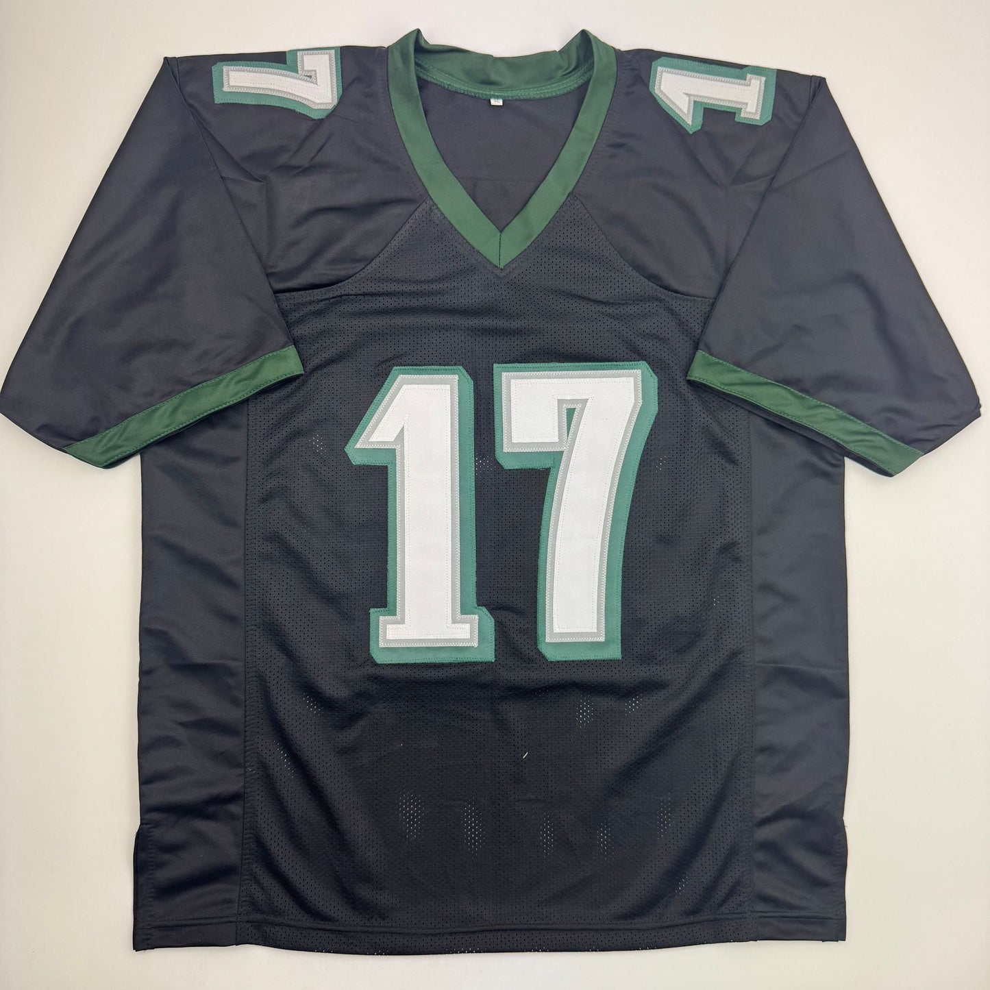 Autographed/Signed Alshon Jeffery Philadelphia Black Football Jersey Beckett BAS COA