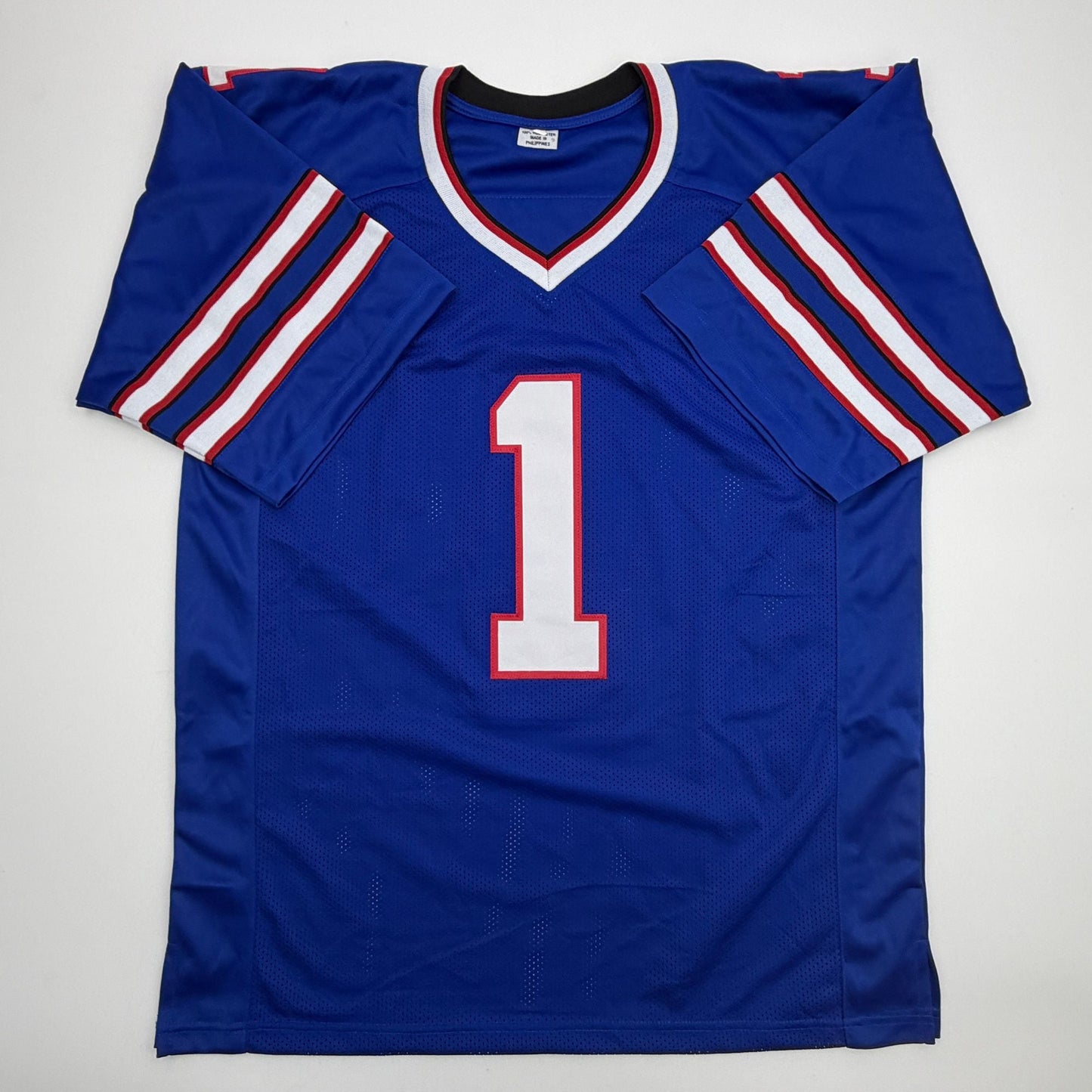 Autographed/Signed Curtis Samuel Buffalo Blue Football Jersey Beckett BAS COA