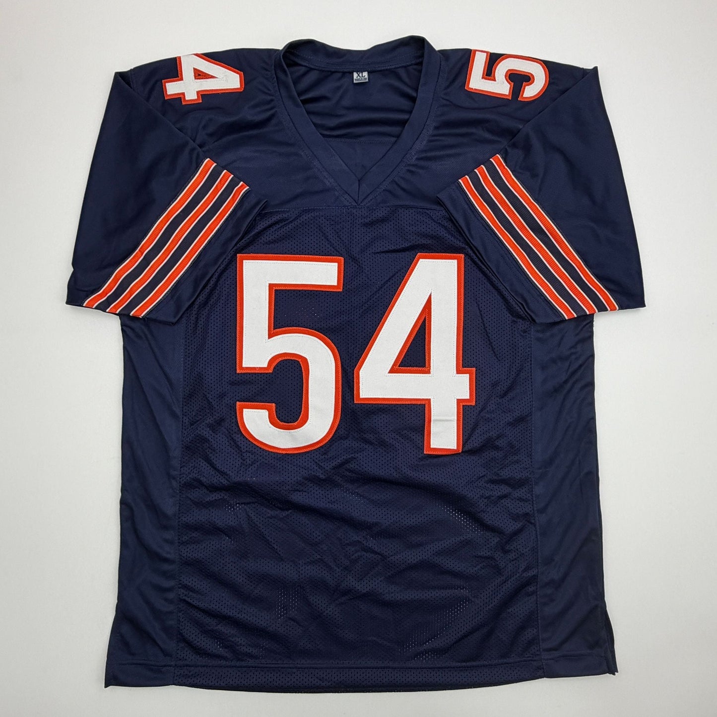 Autographed/Signed Brian Cabral Chicago Blue Football Jersey Beckett BAS COA