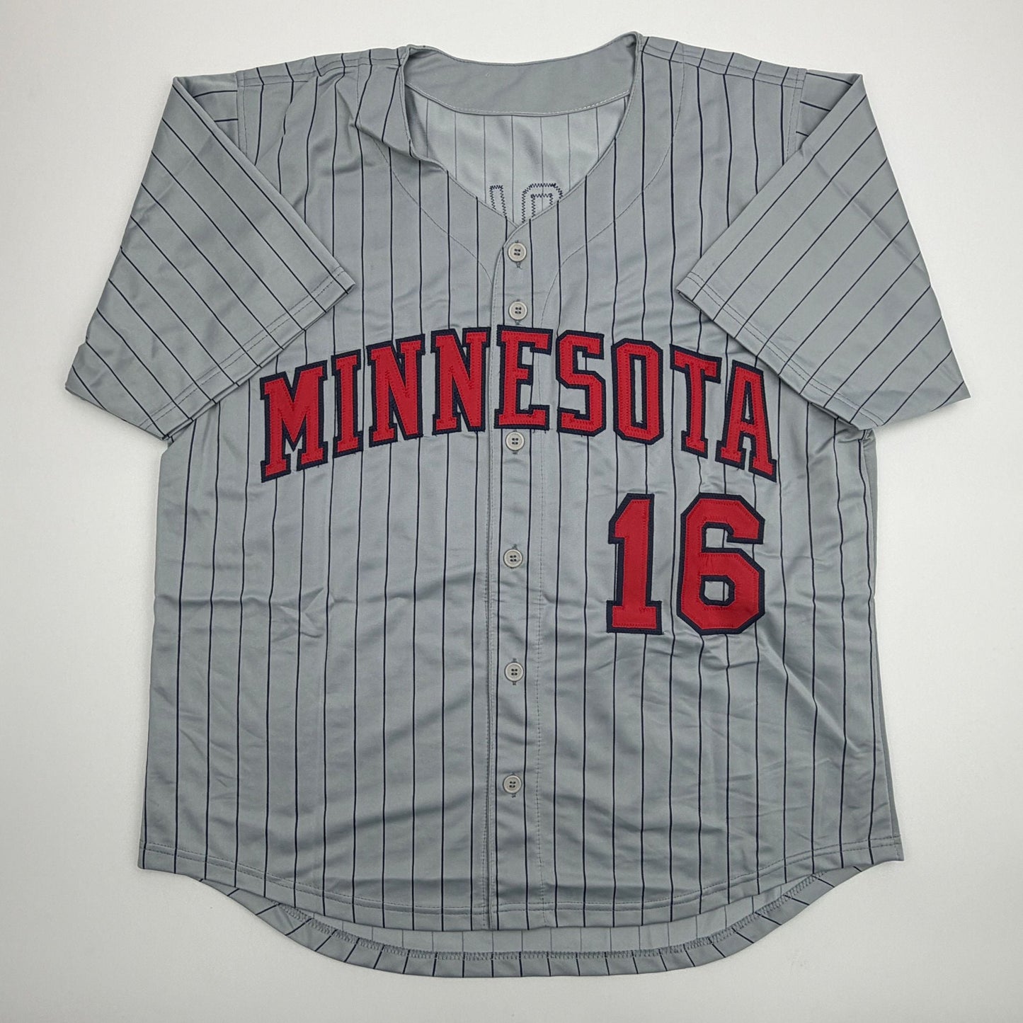 Autographed/Signed Frank Viola Minnesota Grey Pinstripe Baseball Jersey JSA COA