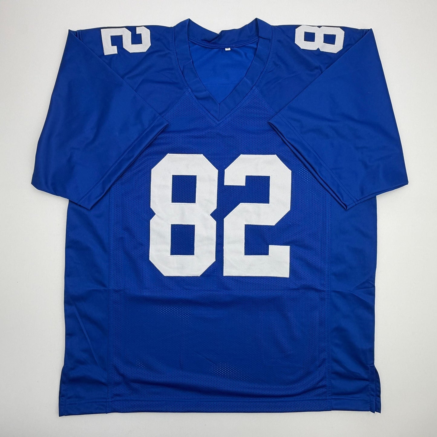 Autographed/Signed Rueben Randle New York Blue Football Jersey Beckett BAS COA