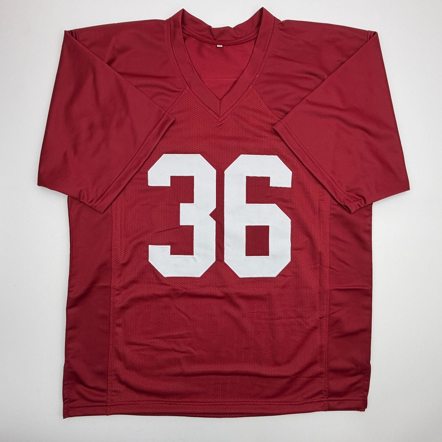 Autographed/Signed Steve Owens 69 Heisman Oklahoma Maroon College Football Jersey Beckett BAS COA