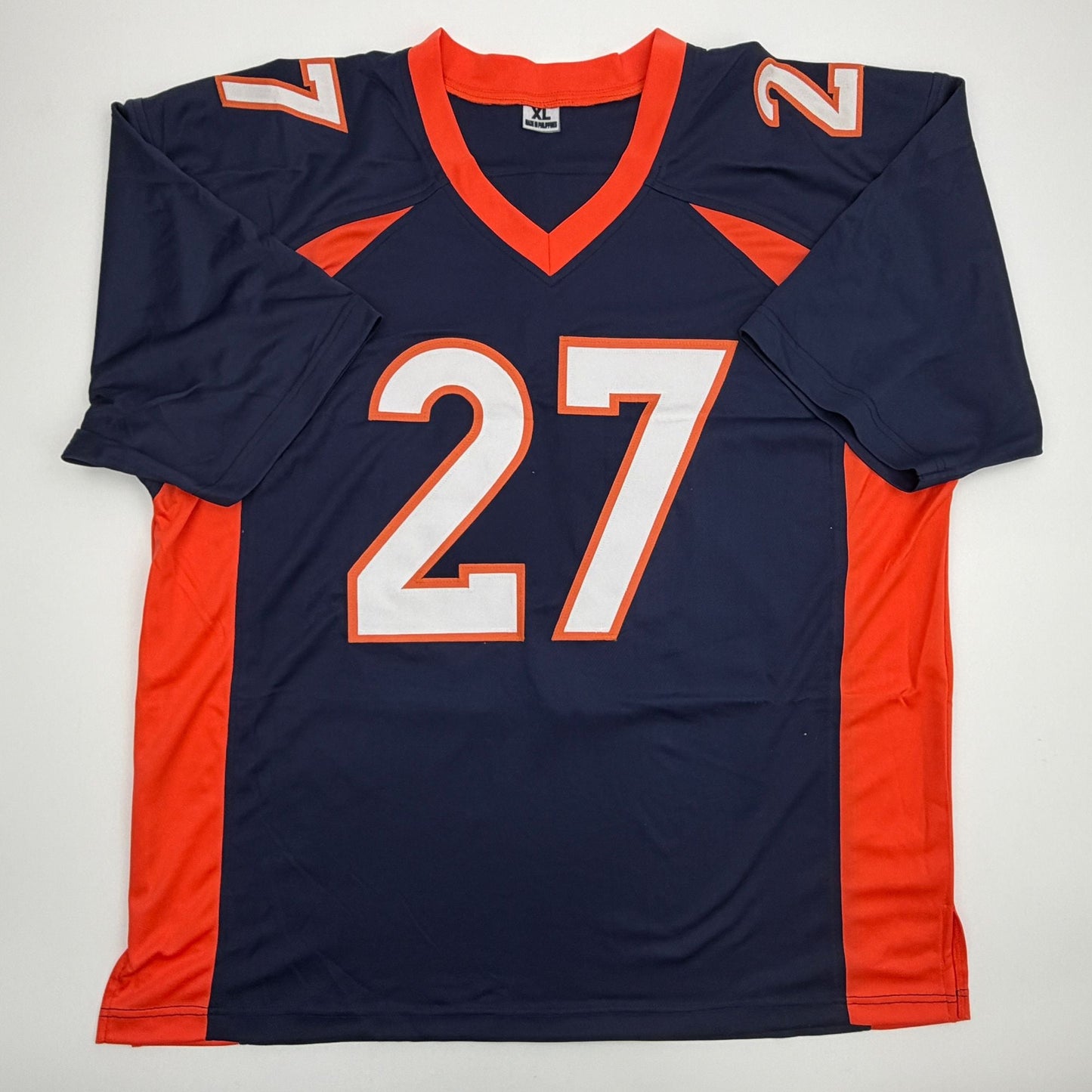 Autographed/Signed Steve Atwater Denver Blue Football Jersey JSA COA