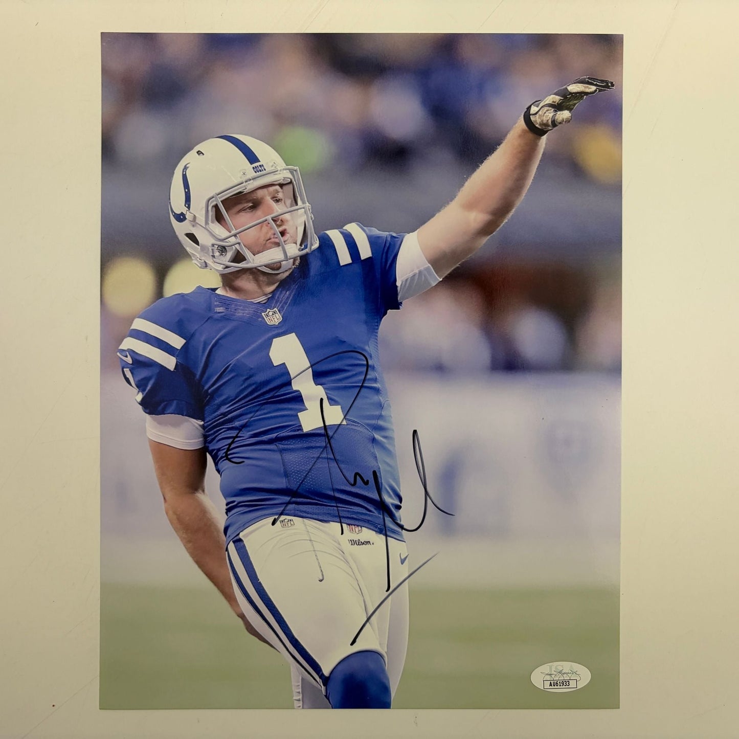 Autographed/Signed Pat McAfee Indianpolis Colts 8x10 Football Photo JSA COA