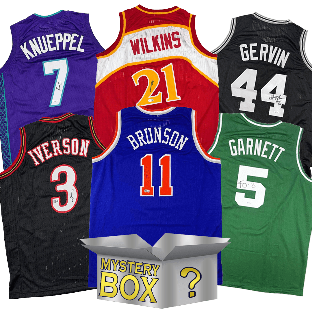 Autographed/Signed Basketball SILVER Series 1 Jersey Mystery Box with PSA JSA or Beckett COA