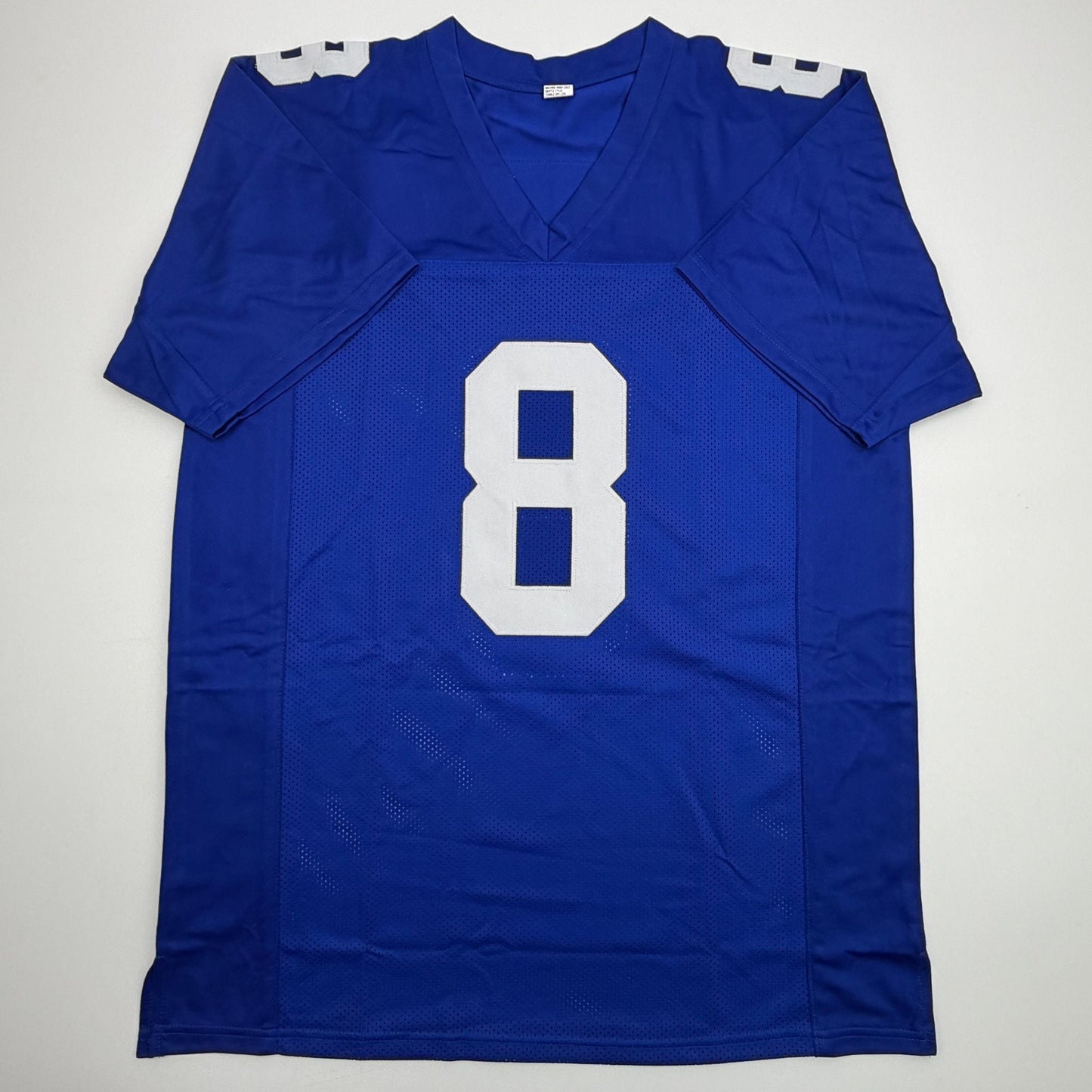 Autographed/Signed Jevon Holland New York Blue Football Jersey JSA COA
