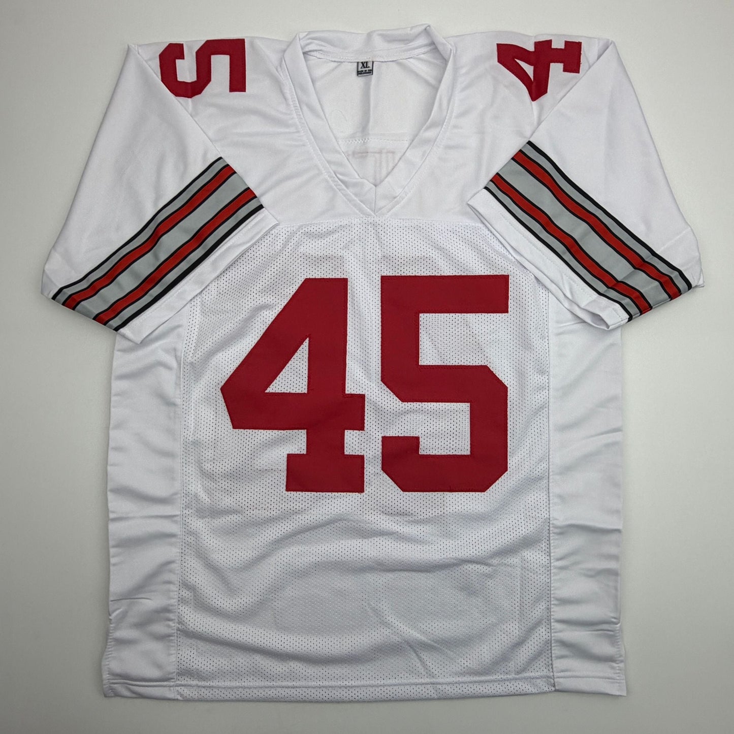 Autographed/Signed Archie Griffin HT 1974/1975 Ohio State White College Football Jersey Beckett BAS COA