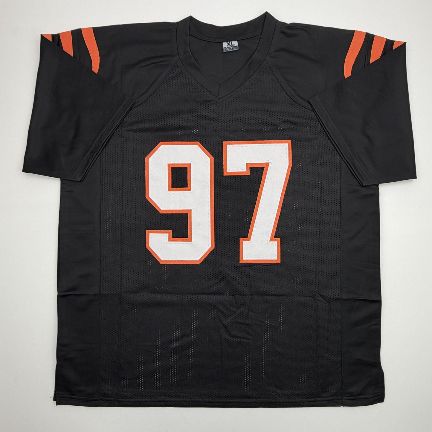 Autographed/Signed Dexter Lawrence II Cincinnati Black Football Jersey Beckett BAS COA