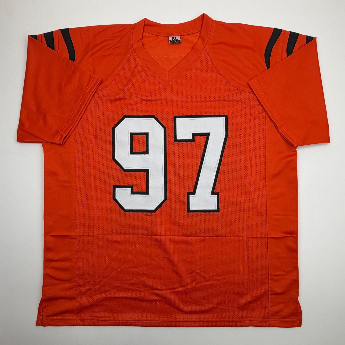Autographed/Signed Dexter Lawrence II Cincinnati Orange Football Jersey Beckett BAS COA