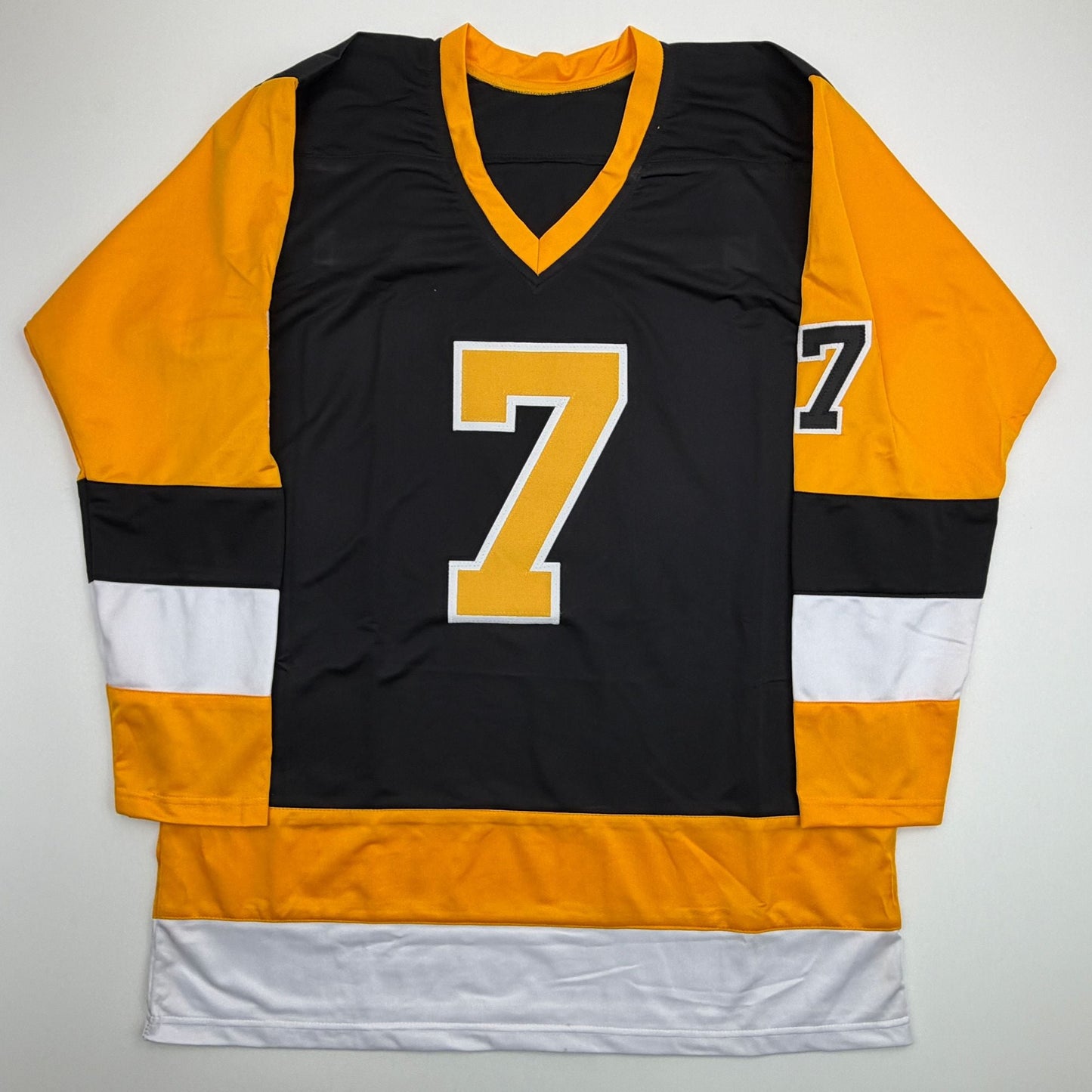 Autographed/Signed John Cullen Pittsburgh Black Hockey Jersey JSA COA