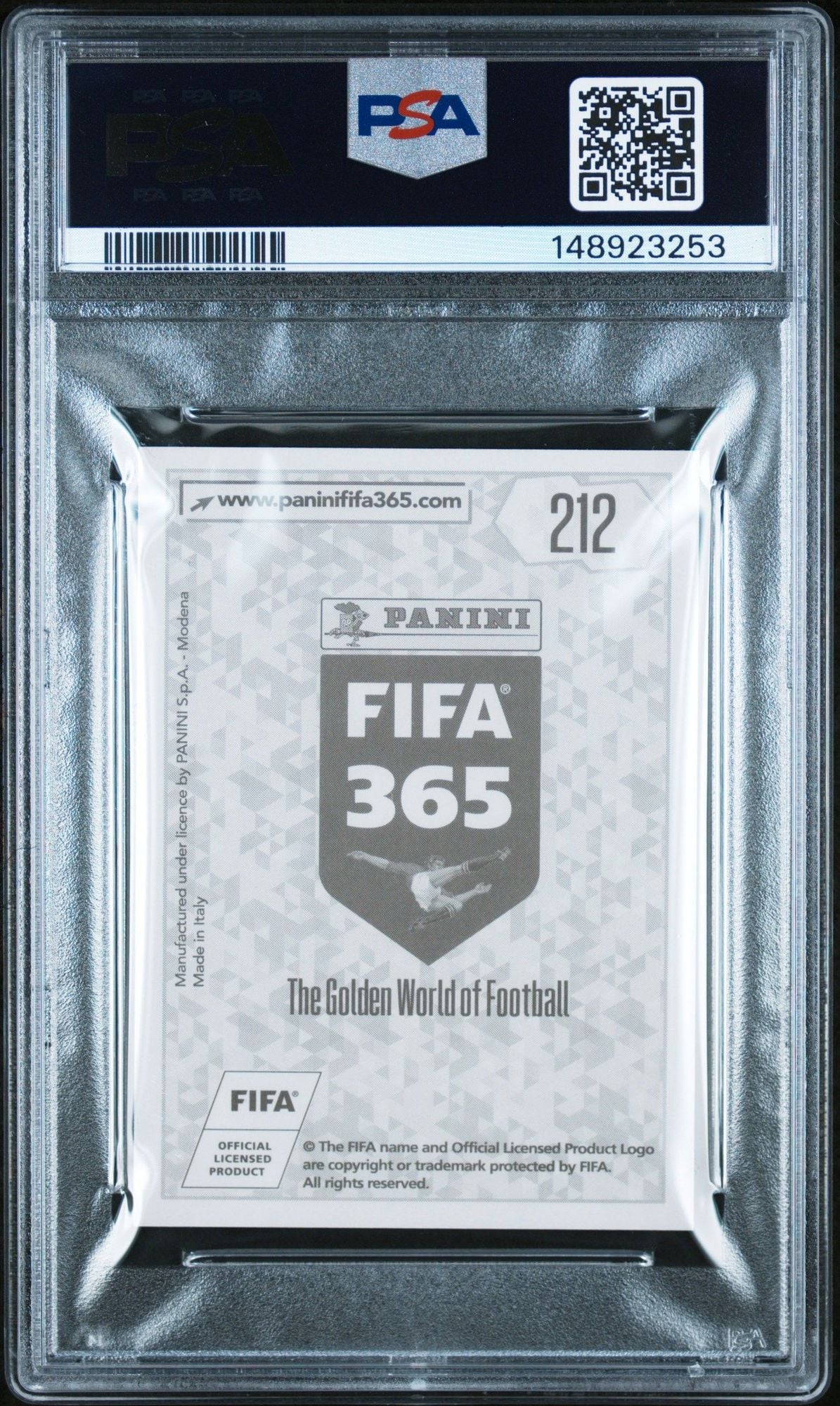 Graded 2017 Panini FIFA 365 Cristiano Ronaldo #212 Soccer Card PSA 10 Gem Mint