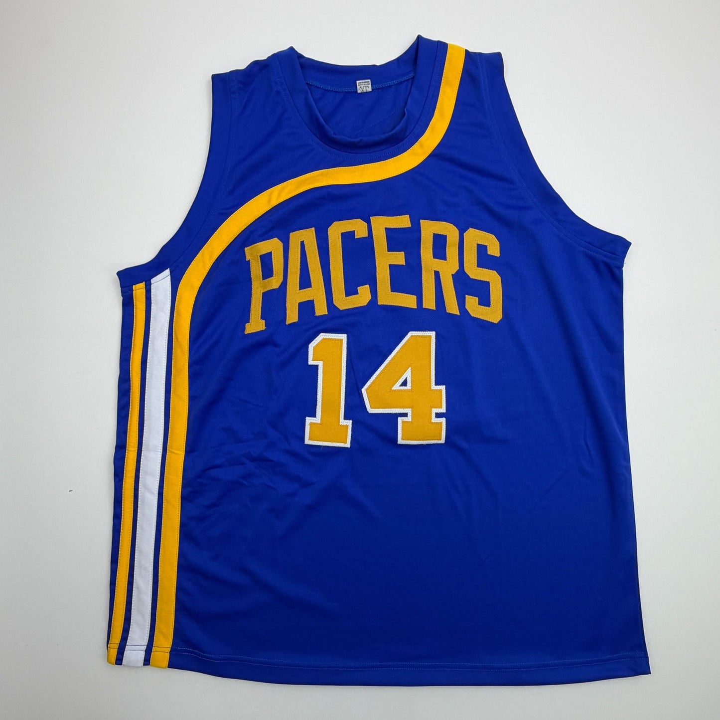 Autographed/Signed Freddie Lewis Indiana Blue Basketball Jersey JSA COA