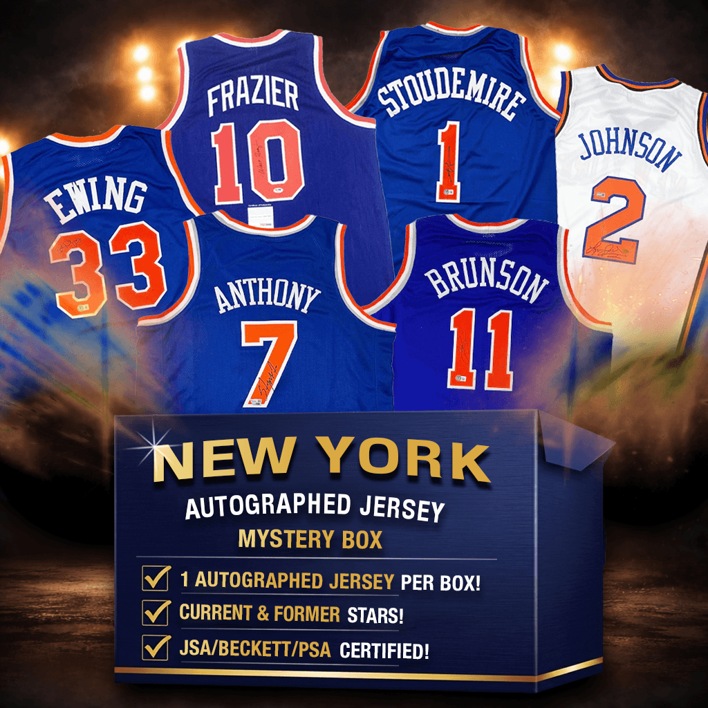 Autographed/Signed New York Basketball Jersey Mystery Box with PSA JSA or Beckett COA
