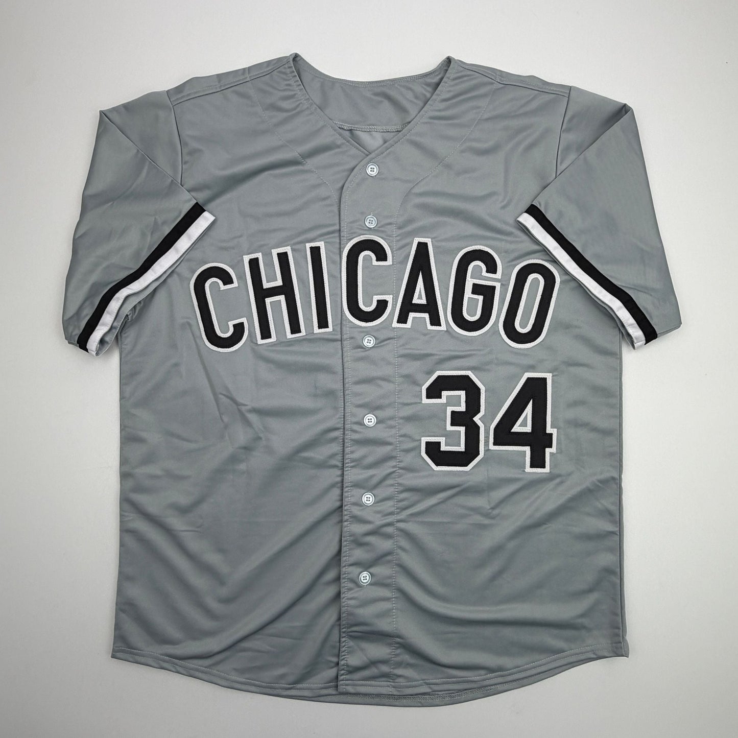 Autographed/Signed Freddy Garcia Chicago Grey Baseball Jersey Beckett BAS COA