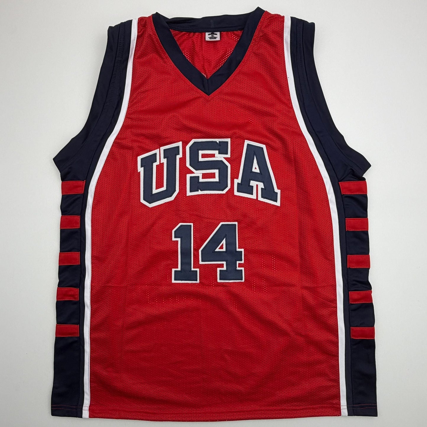 Autographed/Signed Lamar Odom United States USA Olympics Red Basketball Jersey JSA COA