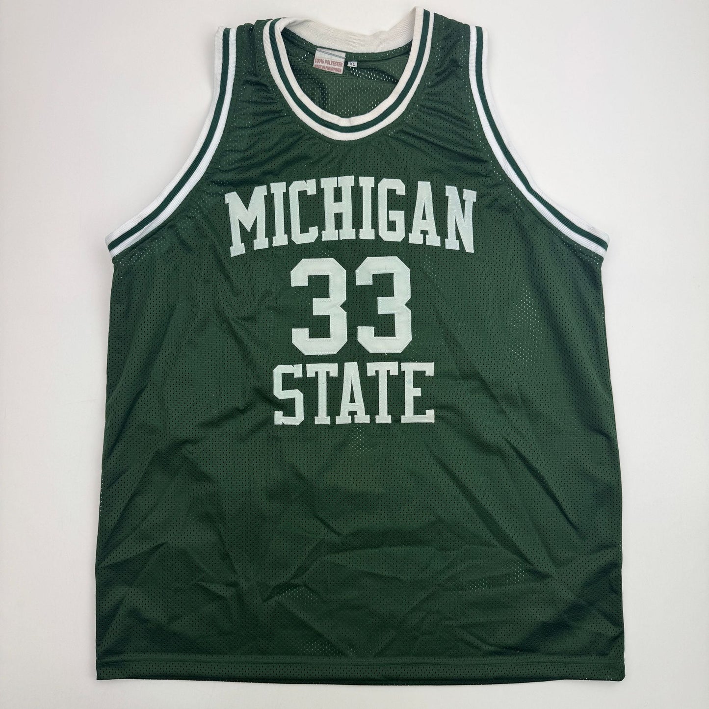 Autographed/Signed Earvin Magic Johnson Michigan State Green College Basketball Jersey JSA COA