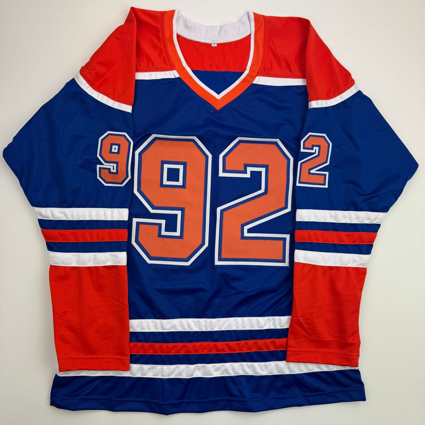 Autographed/Signed Vasily Podkolzin Edmonton Blue Hockey Jersey Beckett BAS COA