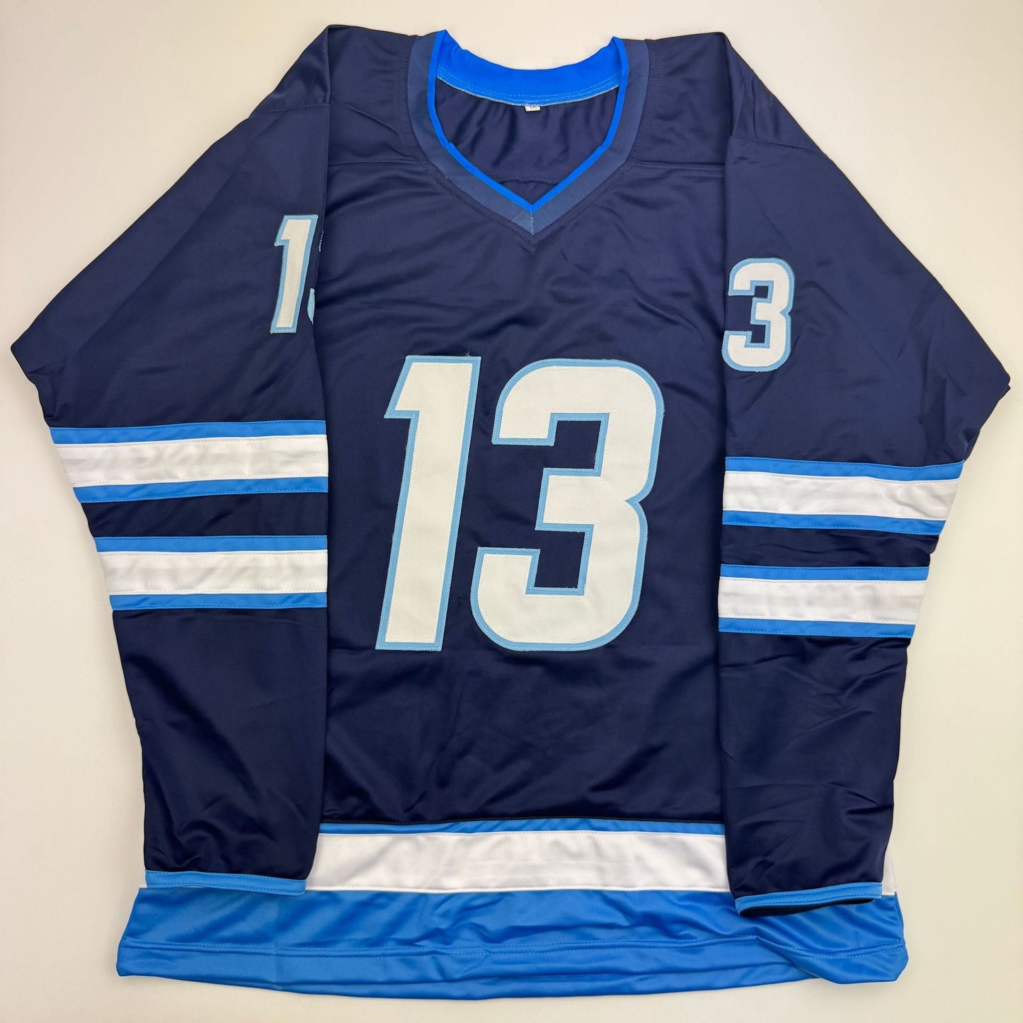 Autographed/Signed Gabriel Vilardi Winnipeg Blue Hockey Jersey Beckett BAS COA