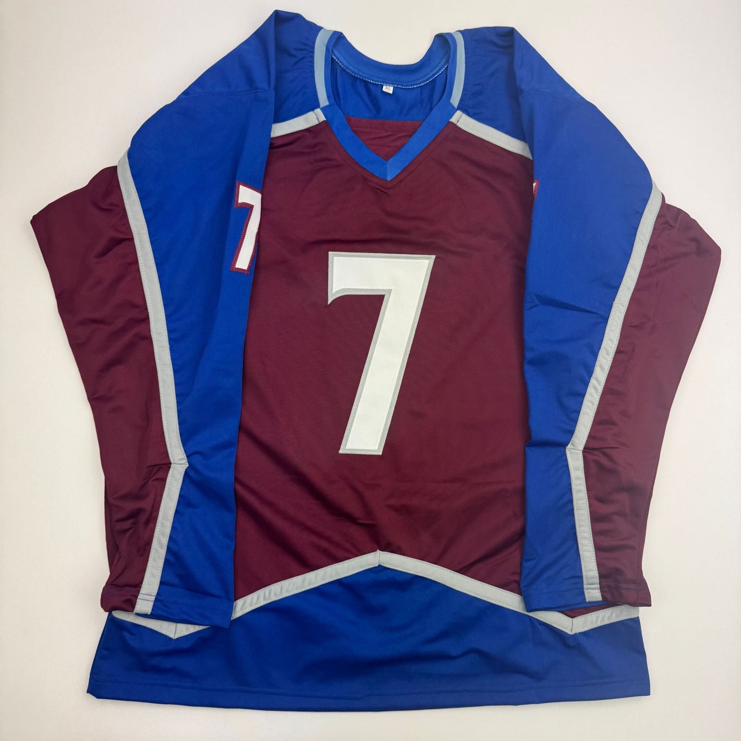 Autographed/Signed Devon Toews Colorado Maroon Hockey Jersey Beckett BAS COA