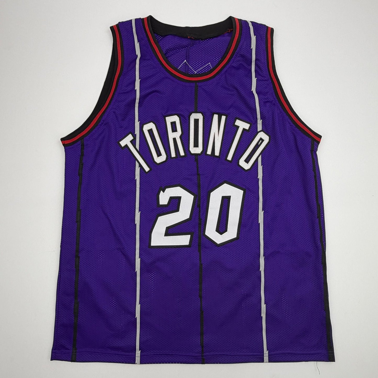 Autographed/Signed Damon Stoudemire Toronto Purple Basketball Jersey Beckett BAS COA