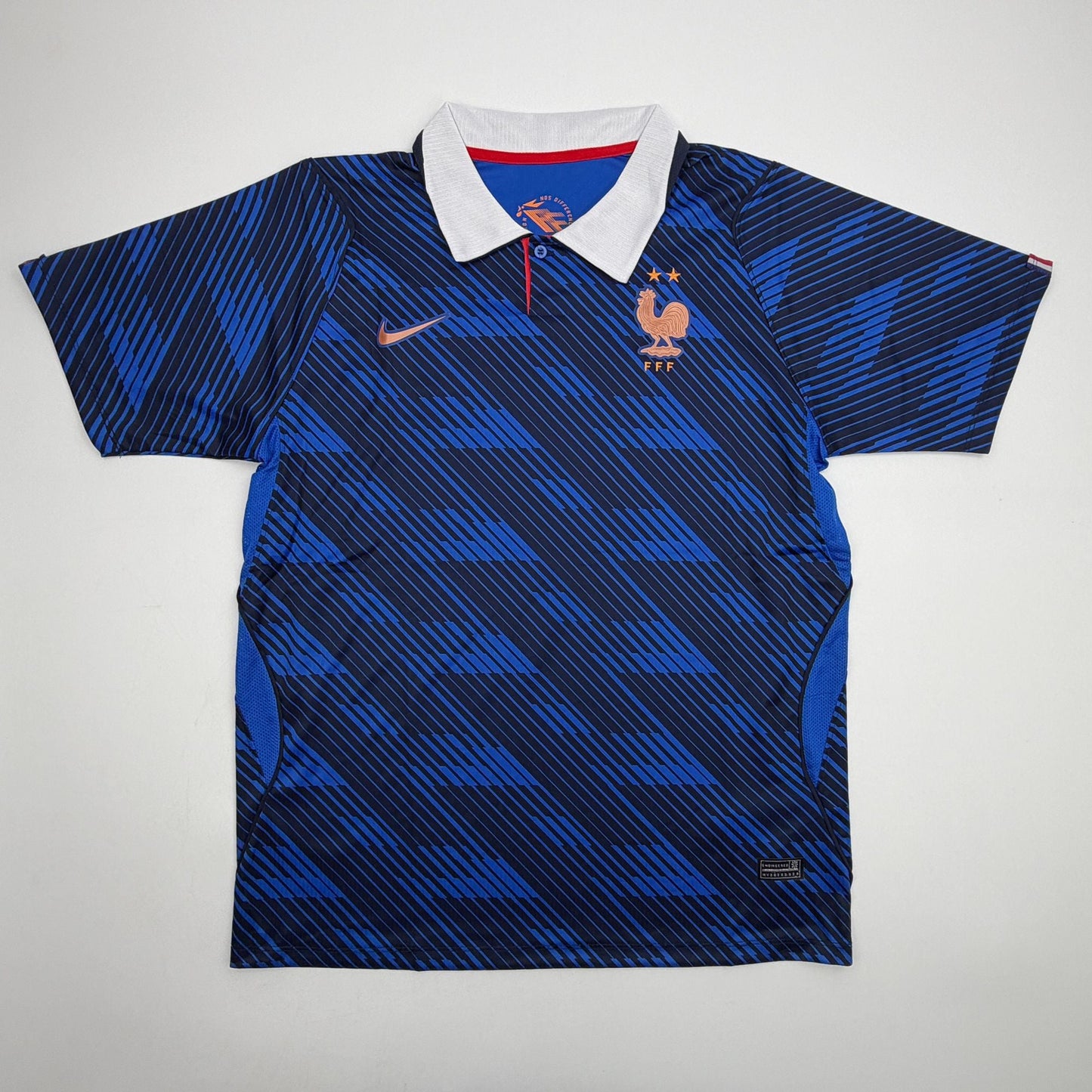 Autographed/Signed Ousmane Dembele France Blue Soccer Futbol Jersey Beckett BAS COA