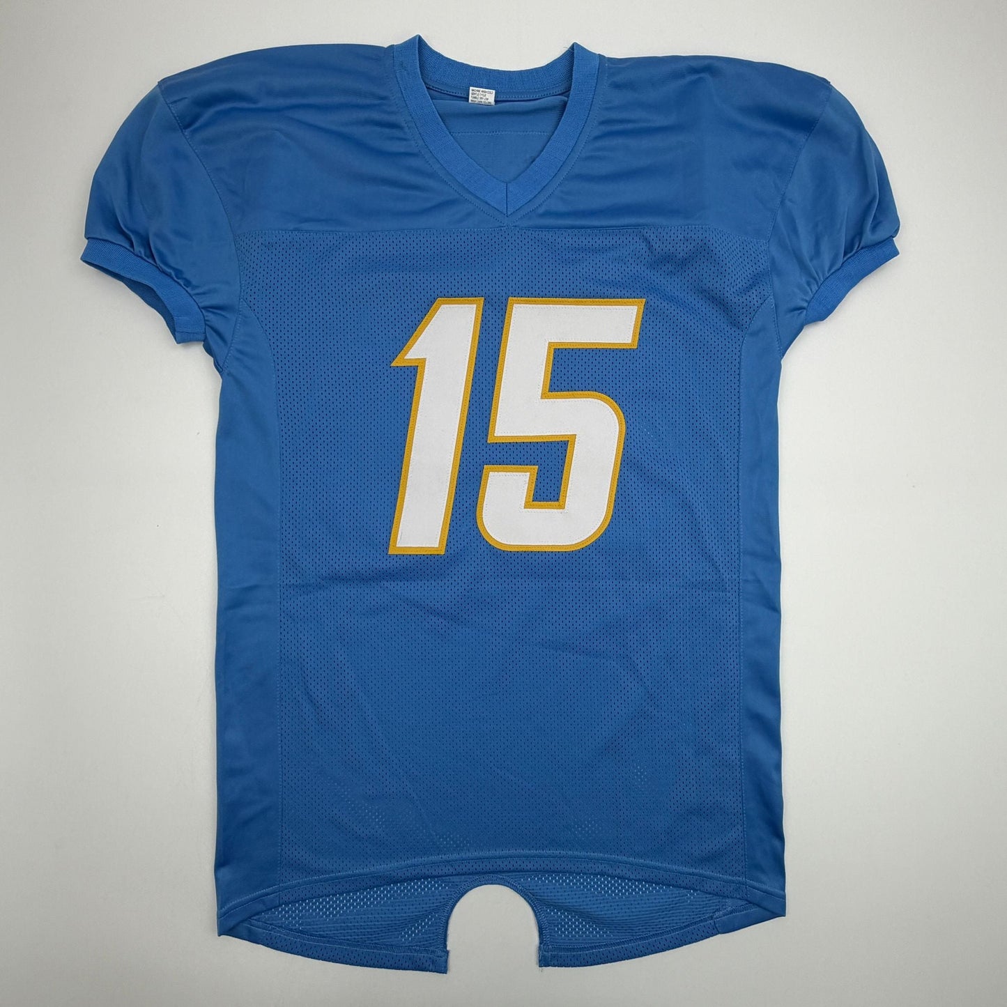Autographed/Signed Ladd McConkey Los Angeles San Diego Powder Blue Football Jersey Beckett BAS COA
