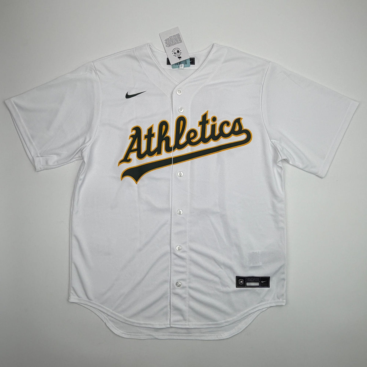 Autographed/Signed Nick Kurtz Athletics White Authentic Baseball Jersey Fanatics & MLB COA
