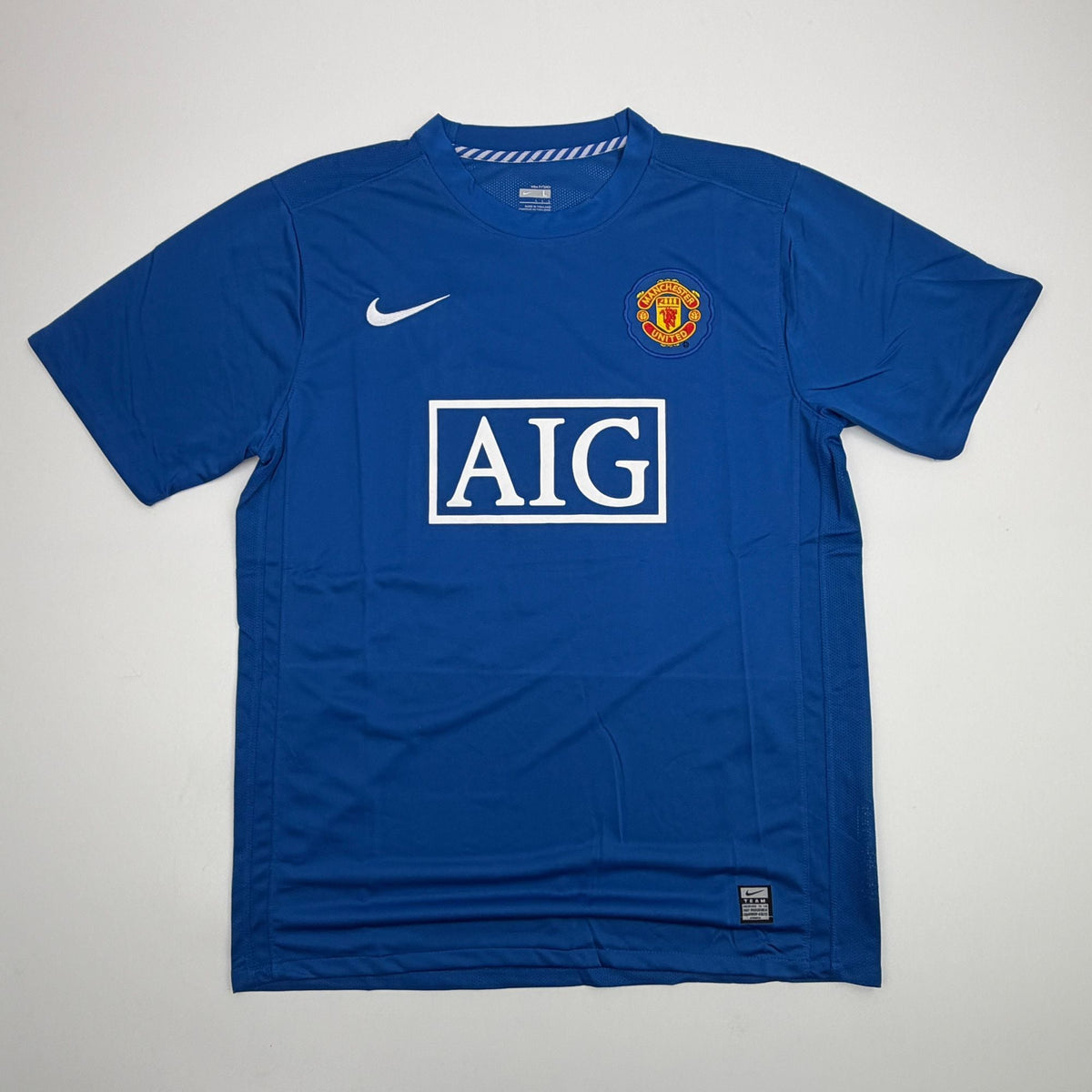 Autographed/Signed Paul Scholes Manchester United Blue Soccer Futbol Jersey Beckett BAS COA