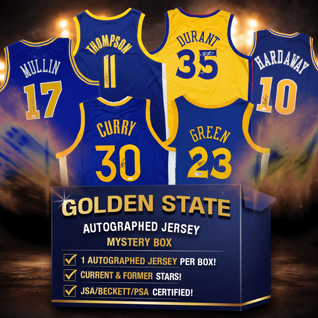 Autographed/Signed Golden State Basketball Jersey Mystery Box with PSA JSA or Beckett COA